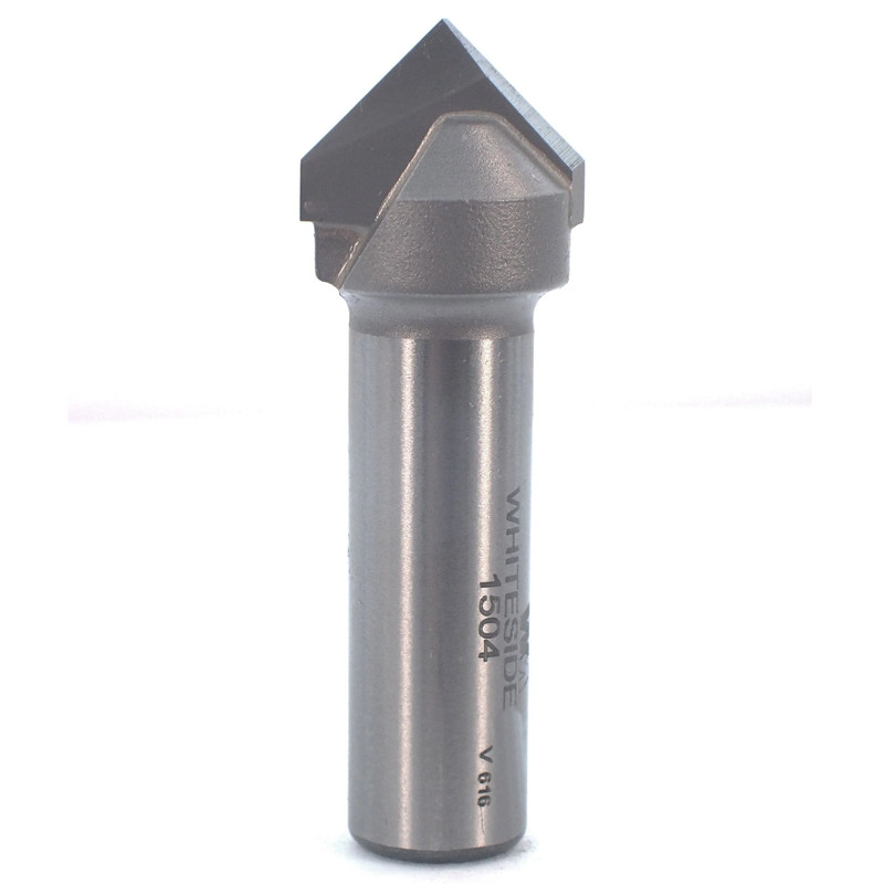 90 Degree V-Groove Router Bit - Shank:1/2" - Diameter:3/4" - Point Length:3/8"